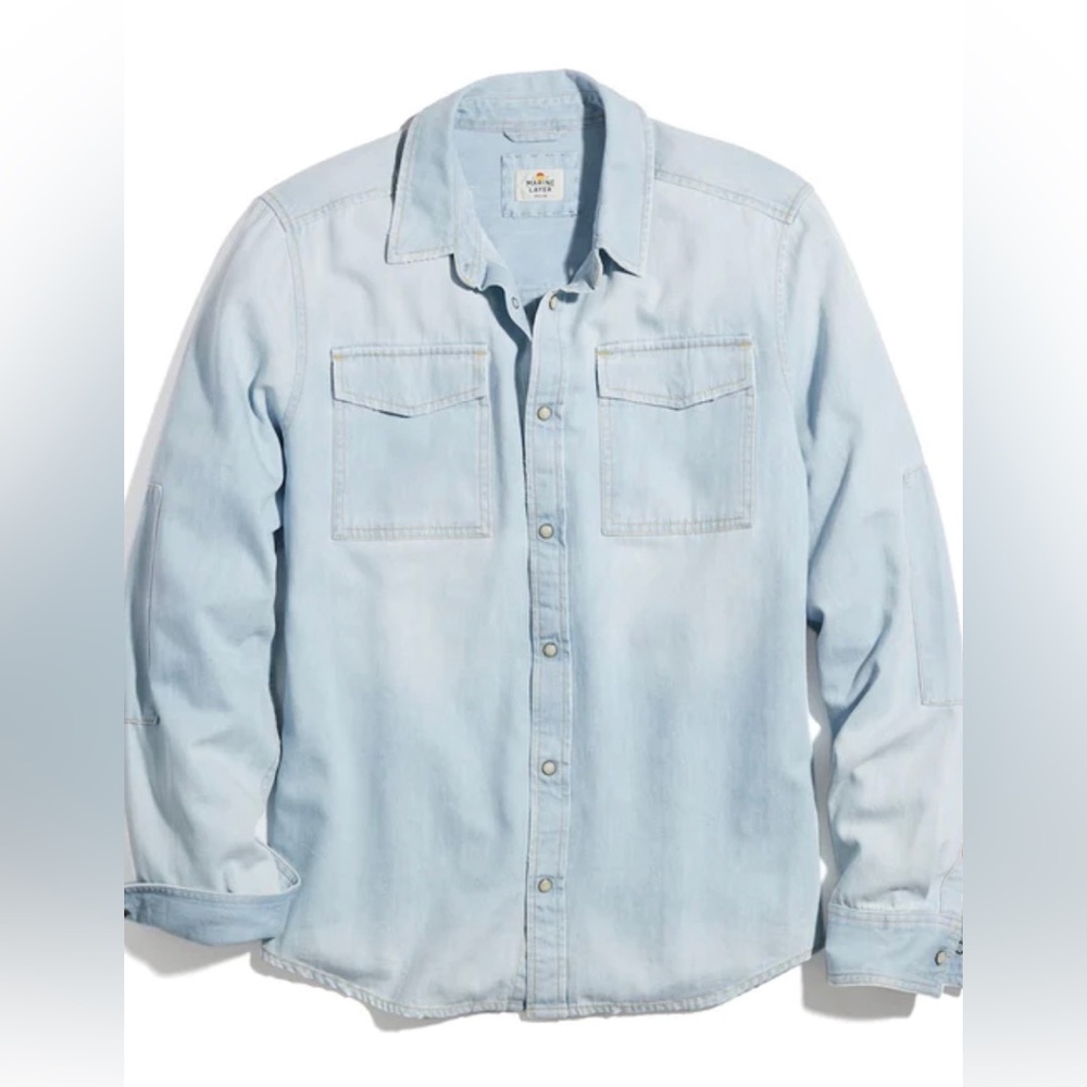 Seahaven Denim Overshirt in Faded Denim